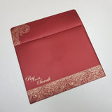 Handcrafted Maroon & Gold Indian Wedding Invitation with Tassel: W-1084
