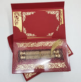Regal Maroon & Gold Scroll Invitations with Boxes: T1-553