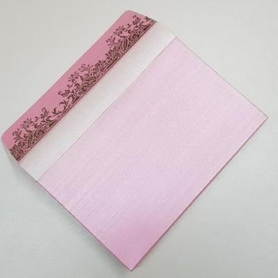 Baby Pink Color Luxury Scroll Invite: T1-1015
