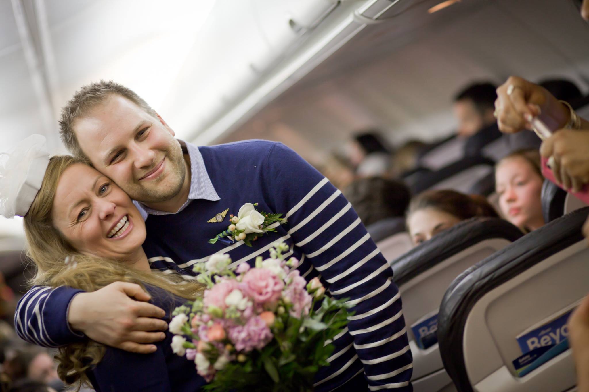 A Memorable Unusual Wedding at 35000 Feet in the Mid Air