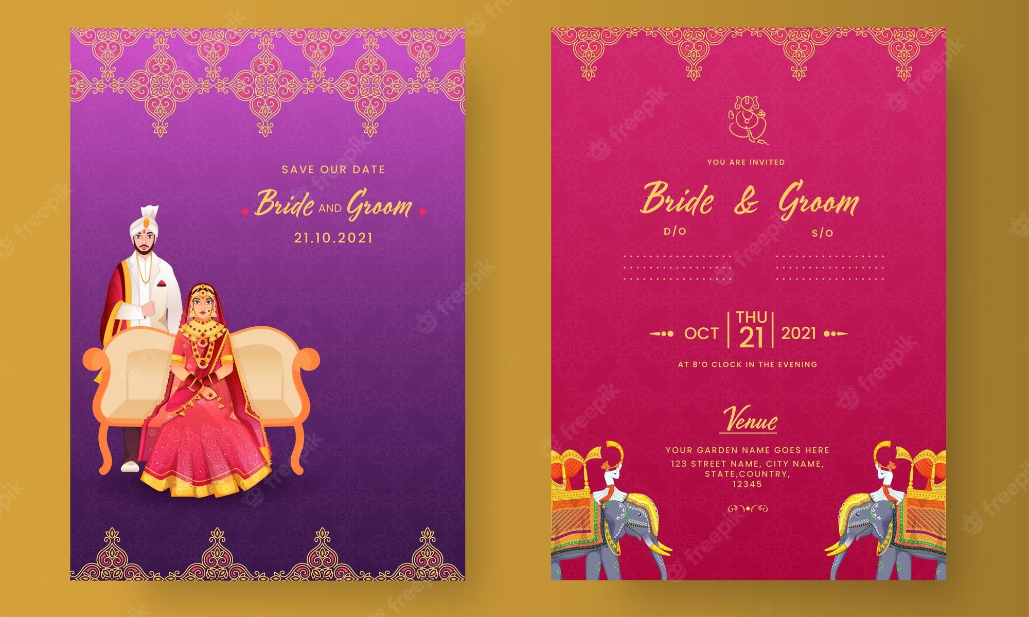 Add “INDIAN WEDDING” Charms to your Invitation