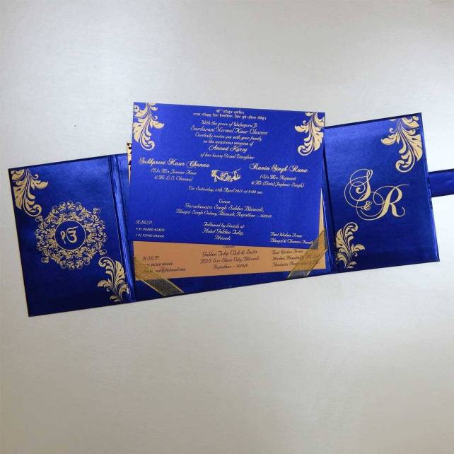 Modern Stylish Invitation with Motif Printed on a Transparent Paper
