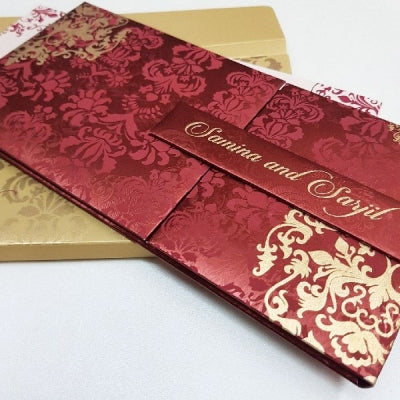 Custom Handmade Magnetic Padded Wedding Invitation: B-025