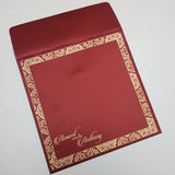 Maroon Pocket Style Invitation with Golden Tassel: W-1078