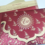 Unique Designer Wedding Invitation with Rhinestones: W-1217
