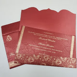 Gold Ganesha Indian Wedding Invitations with Rhinestones : T1-1053