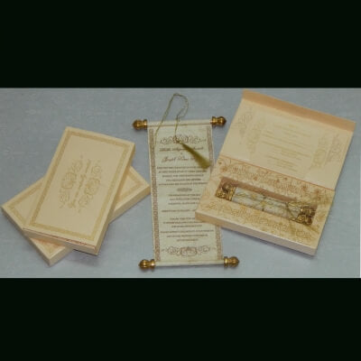 Shimmery Finish Scroll Wooly Fabric T1-1008 Invitation