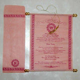 Wooly Fabric Paper Scroll Invitation T1-552