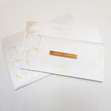 Elegant White Wedding Invitation Ships From India: W-1017