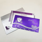 Silver & Purple Wedding Invitation | Order from India: W-1703