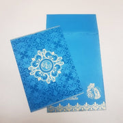 Sky Blue Color Handmade Wedding Invitation with Worldwide Delivery: W-1198