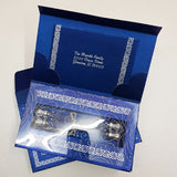 Jewish Wedding Invitation | Royal Blue & Silver Scrill Invite: T5-78