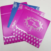 Hot Pink & Silver Foiled Indian Wedding Card: R-2021