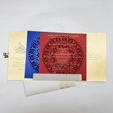 White Shimmery Indian Wedding Invitation with Rhinestone decoration: W-157