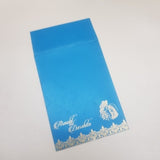 Sky Blue Color Handmade Wedding Invitation with Worldwide Delivery: W-1198