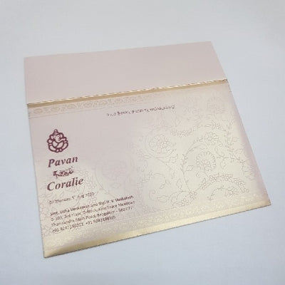 Creative Vellum Wedding Invitation | Designer Indian Wedding Invite with Rhinestones: W-1167