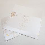 Elegant White Wedding Invitation Ships From India: W-1017