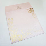 Peach Color Square Wedding Invite From INDIA: W-1714