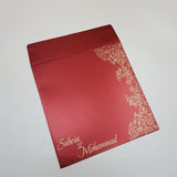 Square Wedding Invitation with Vintage Design Print: W-1732