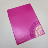 Beautifully Decorated Hot Pink Square Wedding Invitation: W-1733