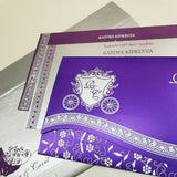 Silver & Purple Wedding Invitation | Order from India: W-1703