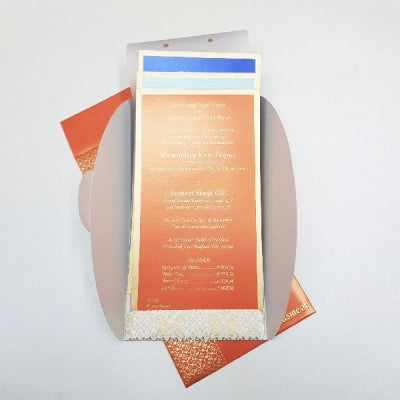 White Invitation with Bright Color Inner Leafs: W-1720