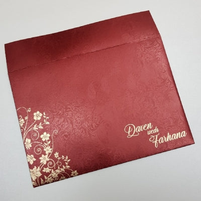 Laser Cut Premium Maroon Invitation: W-453