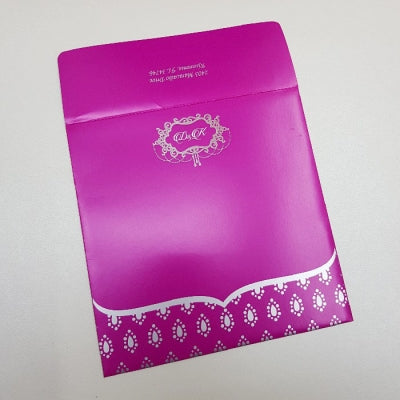 Hot Pink & Silver Foiled Indian Wedding Card: R-2021