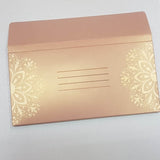 Gold & Maroon Satin Invitation with Laser Cut Wooden Motif: T5-012