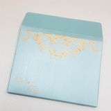 Tiffany Blue & Gold Color Hardbound Magnetic Indian Wedding Invitation: T5-1143