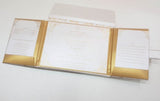 Handmade White & Gold Magnetic Gate Fold Padded Indian Wedding Invitation : T5-1146